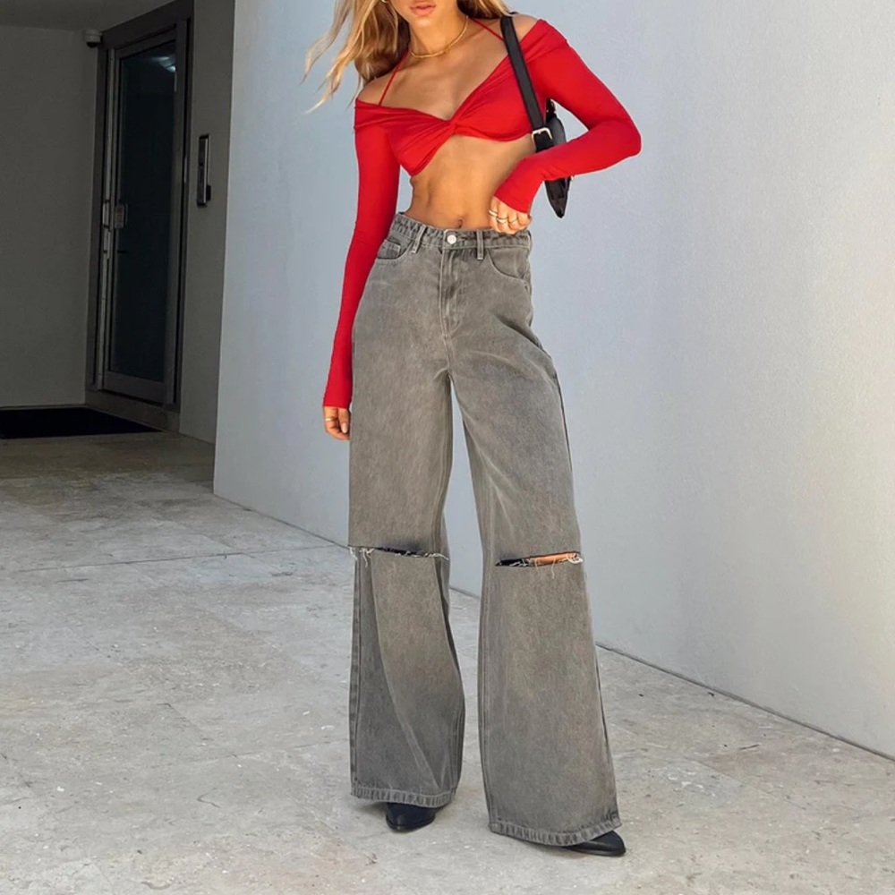 Wide Leg Boyfriend Jeans